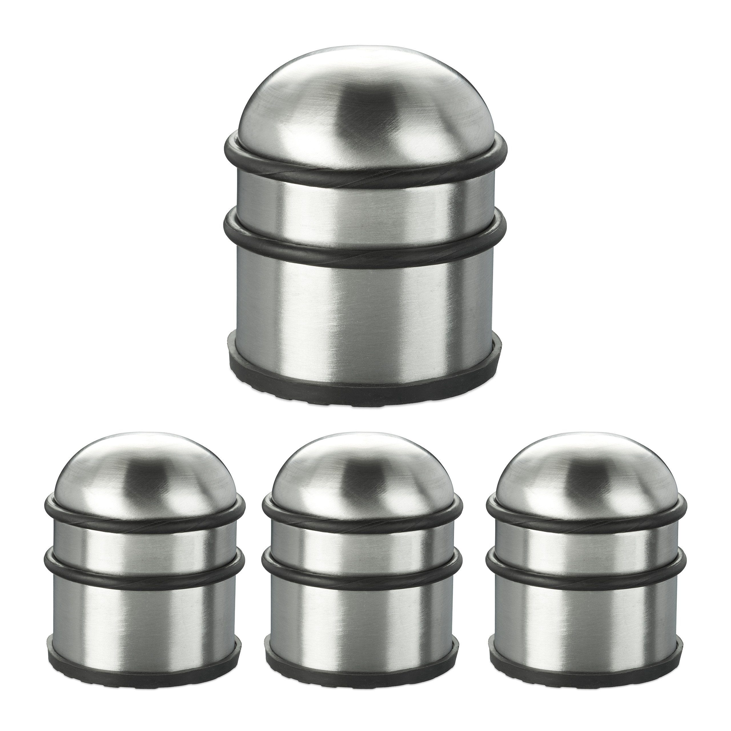 relaxdays Türstopper 4 x Türstopper Edelstahl günstig online kaufen