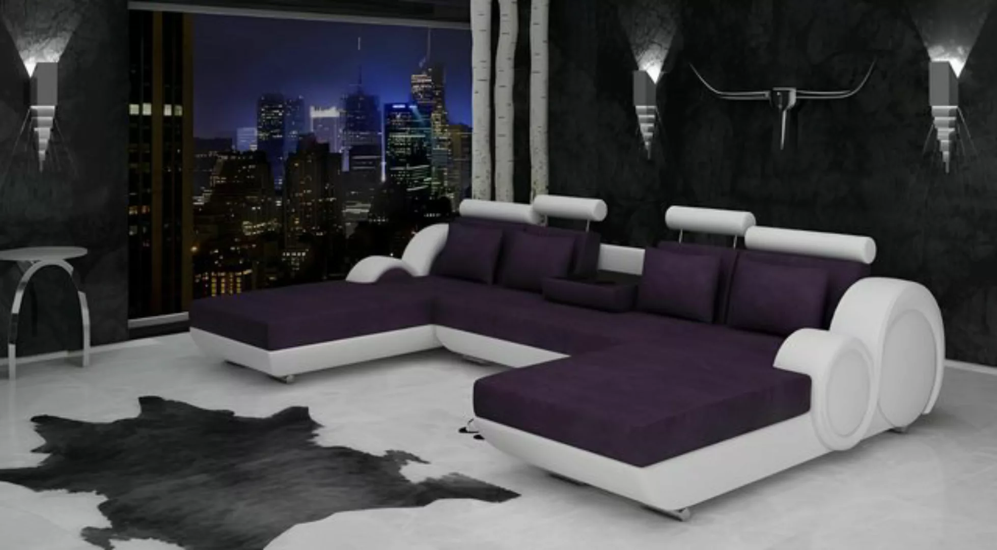 Xlmoebel Ecksofa Stoffsofa Berlin in U-Form mit USB-Ecksofa, Designer-Sofa günstig online kaufen