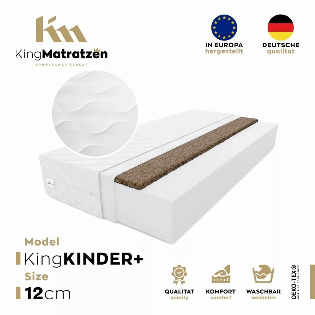Kindermatratze KingKINDER PLUS 70x140x12cm aus hochwertigem günstig online kaufen