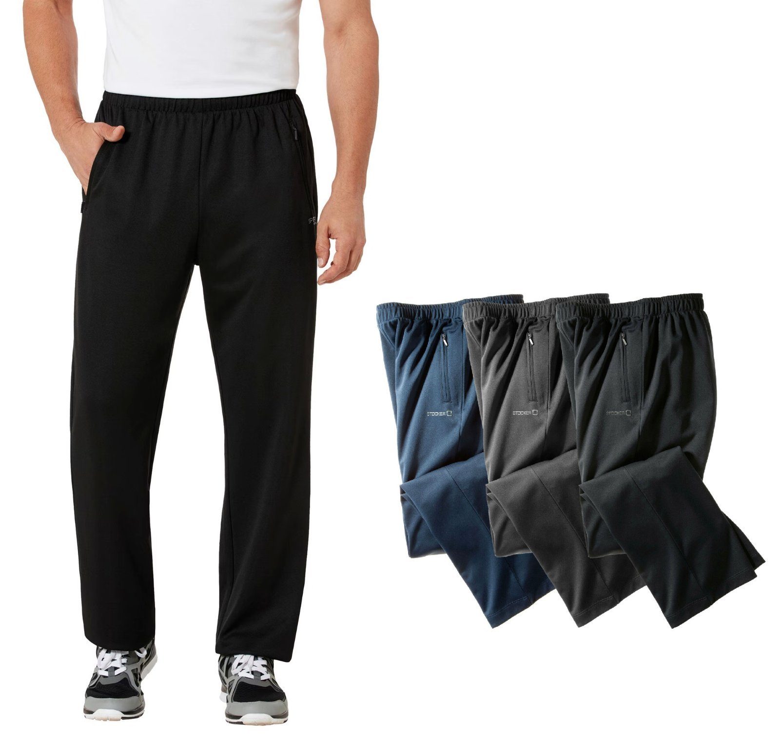 Stooker Men Sporthose "Poly/BW- Funktionsstoff Trainingshose", Regular Fit günstig online kaufen