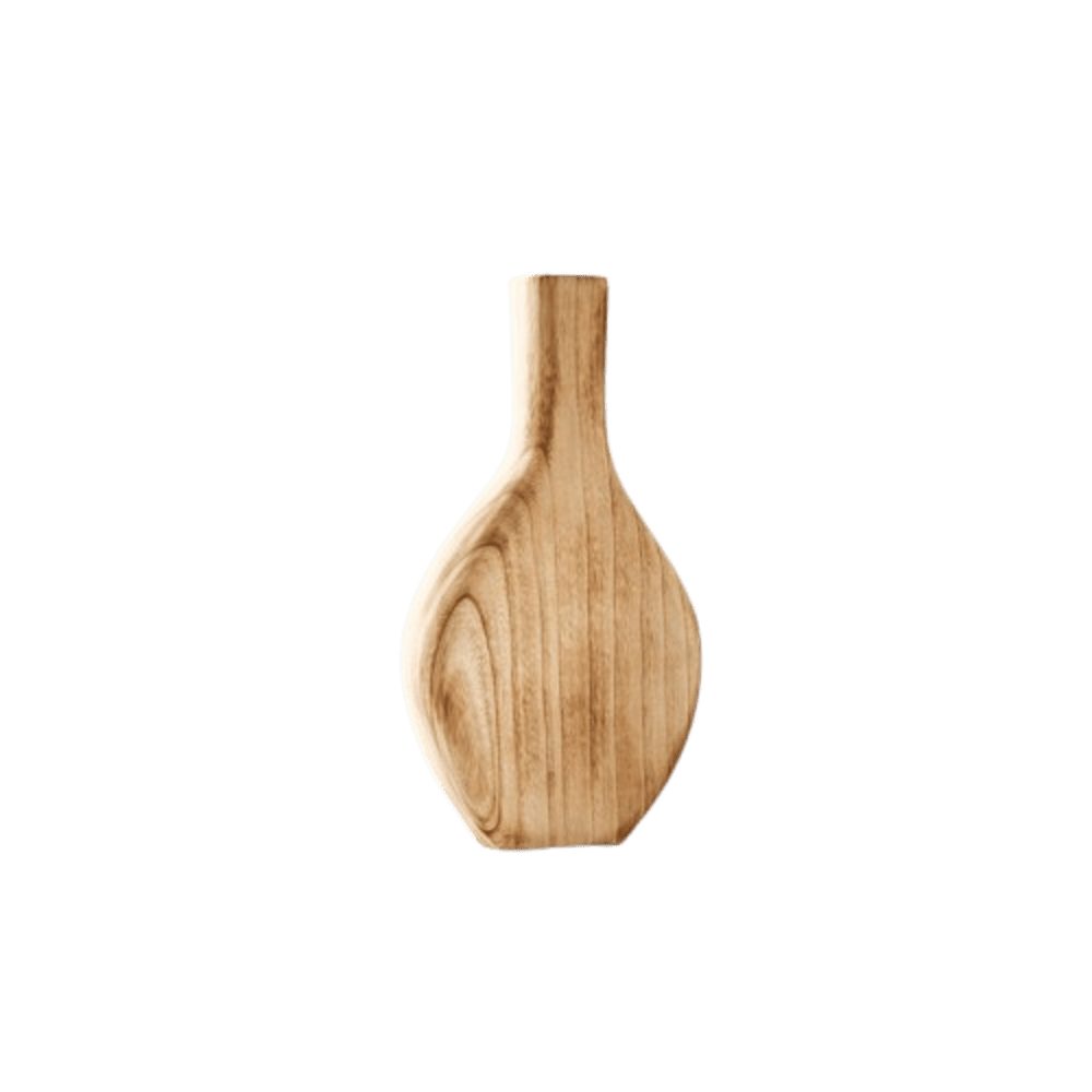Home-trends24.de Dekovase Holz Flach Blumenvase Trockenblumen günstig online kaufen