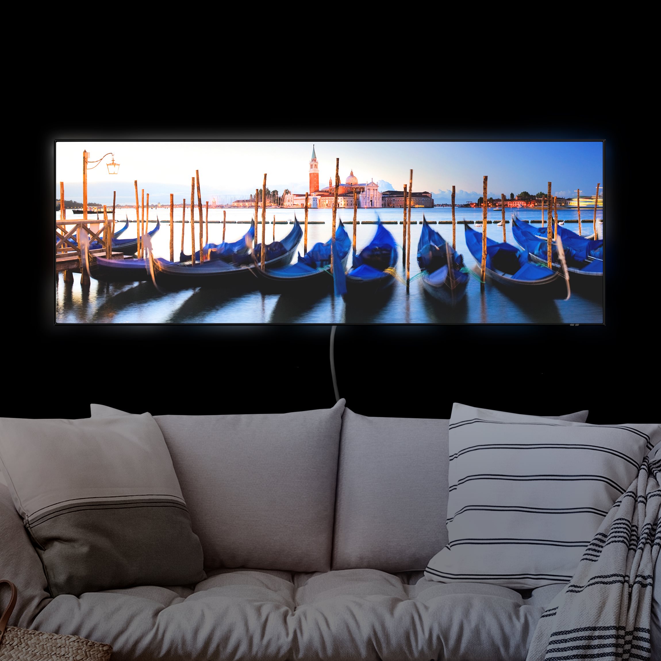 LED-Wechselbild Venice Gondolas günstig online kaufen