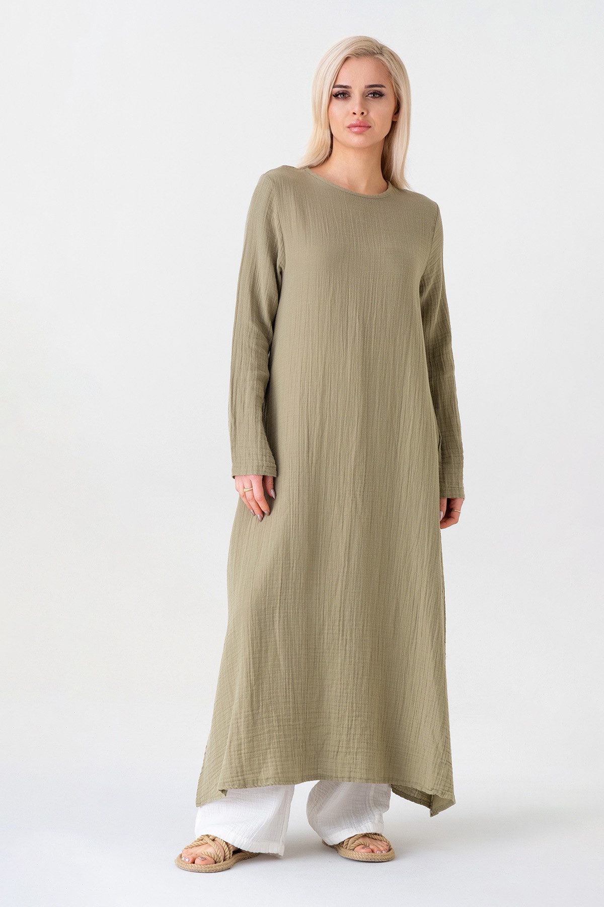 WENOR Longtunika Musselin 100 % Baumwolle 125 cm, günstig online kaufen