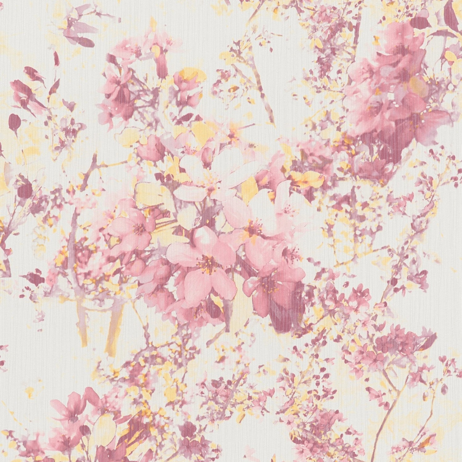 Bricoflor Vintage Tapete mit Blumen Rosa Vliestapete mit Kirschblüten für S günstig online kaufen