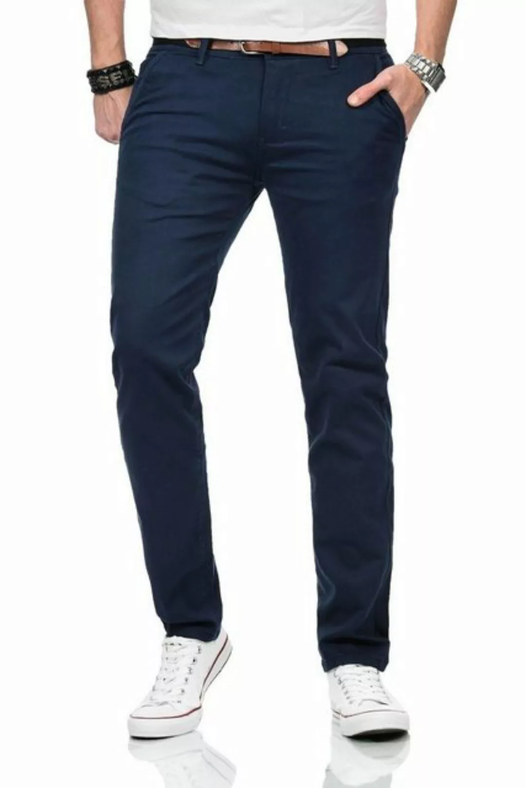 Maurelio Modriano Straight-Jeans mit Stretchanteil und passendem Gürtel günstig online kaufen