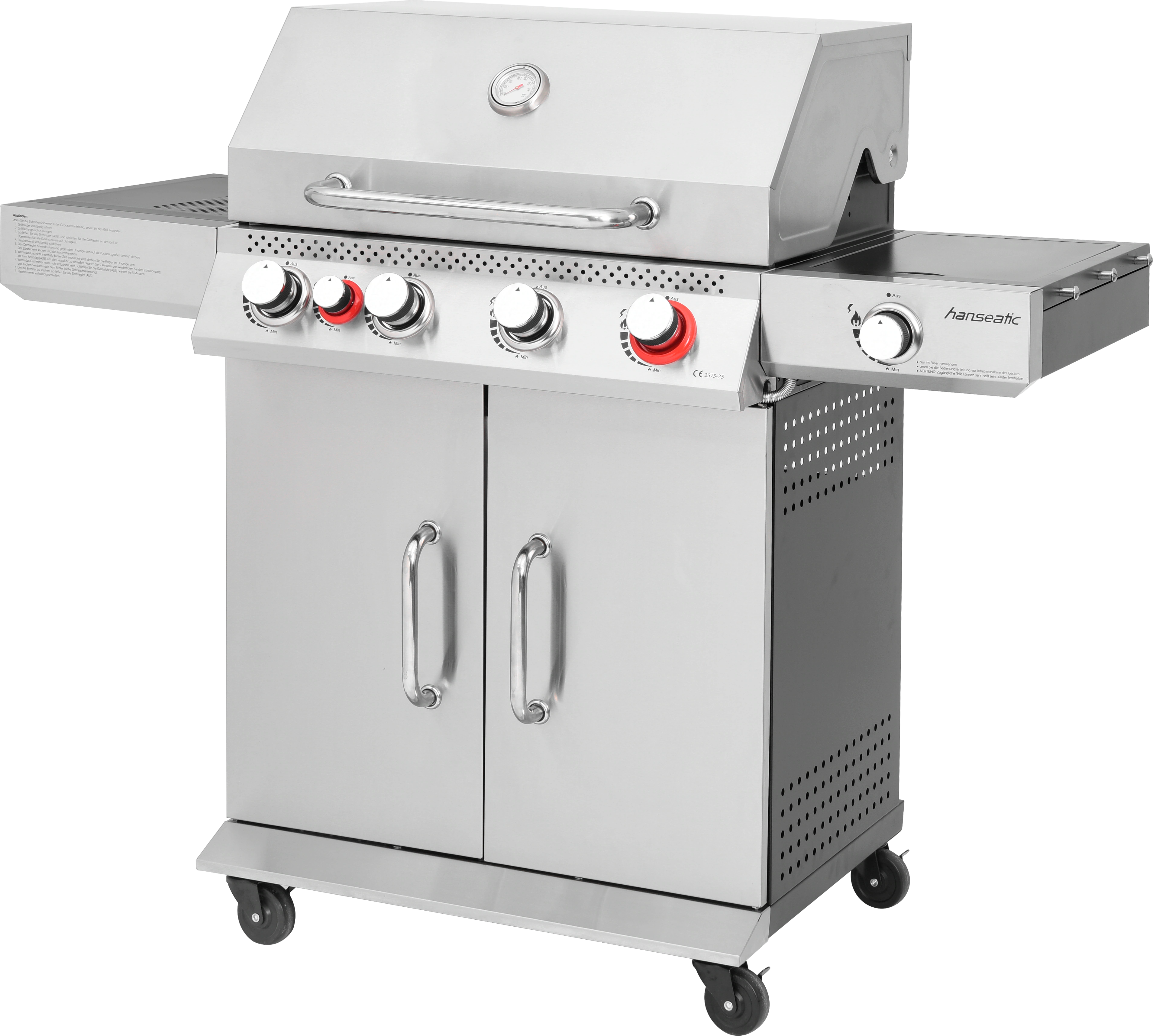 Hanseatic Gasgrill "Memphis", 19 kW Gesamtleistung, Infrarot-Heckbrenner, H günstig online kaufen