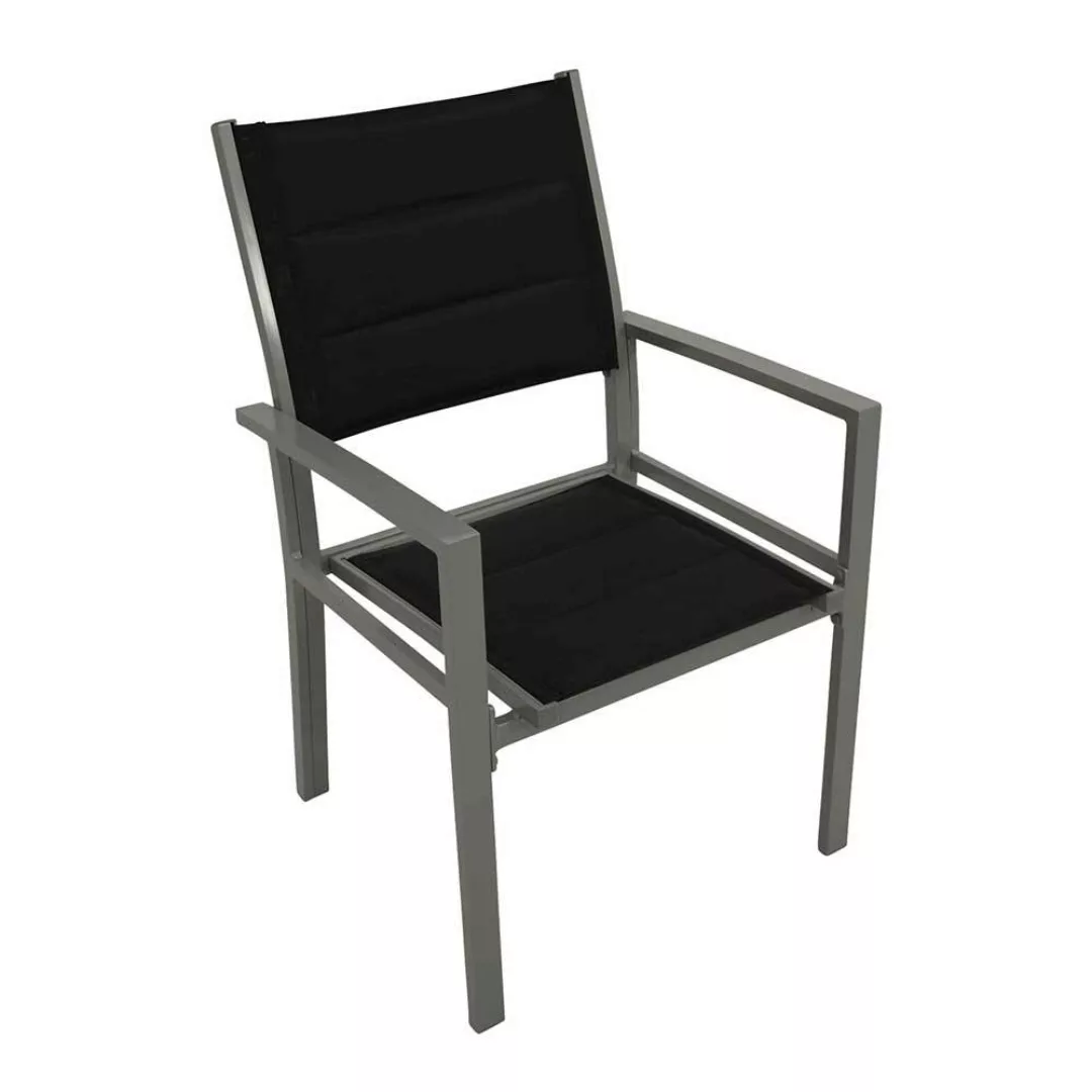 Outdoor Stühle leicht aus Aluminium gepolsterter Rückenlehne (2er Set) günstig online kaufen