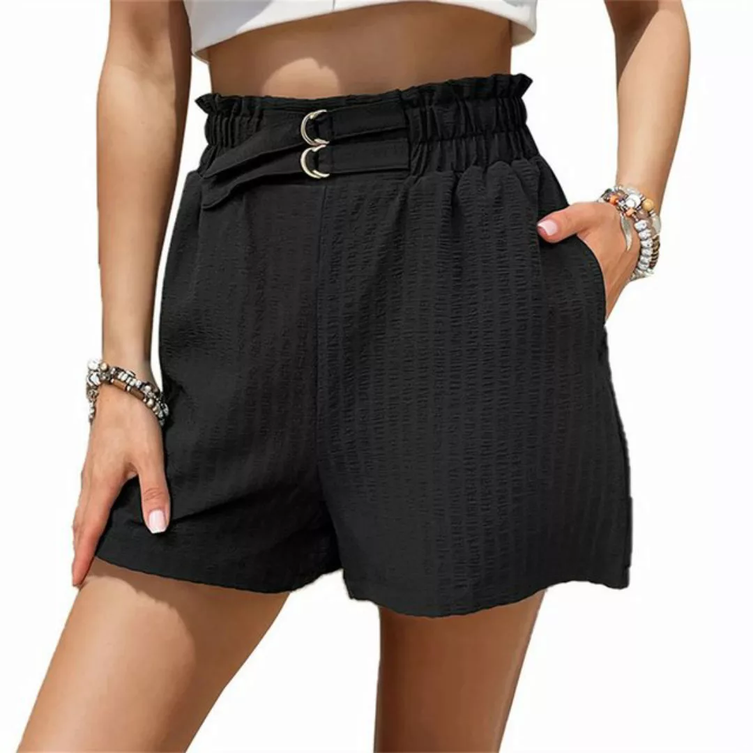 AFAZ New Trading UG 2-in-1-Shorts Modische schwarze Knittershorts für Damen günstig online kaufen