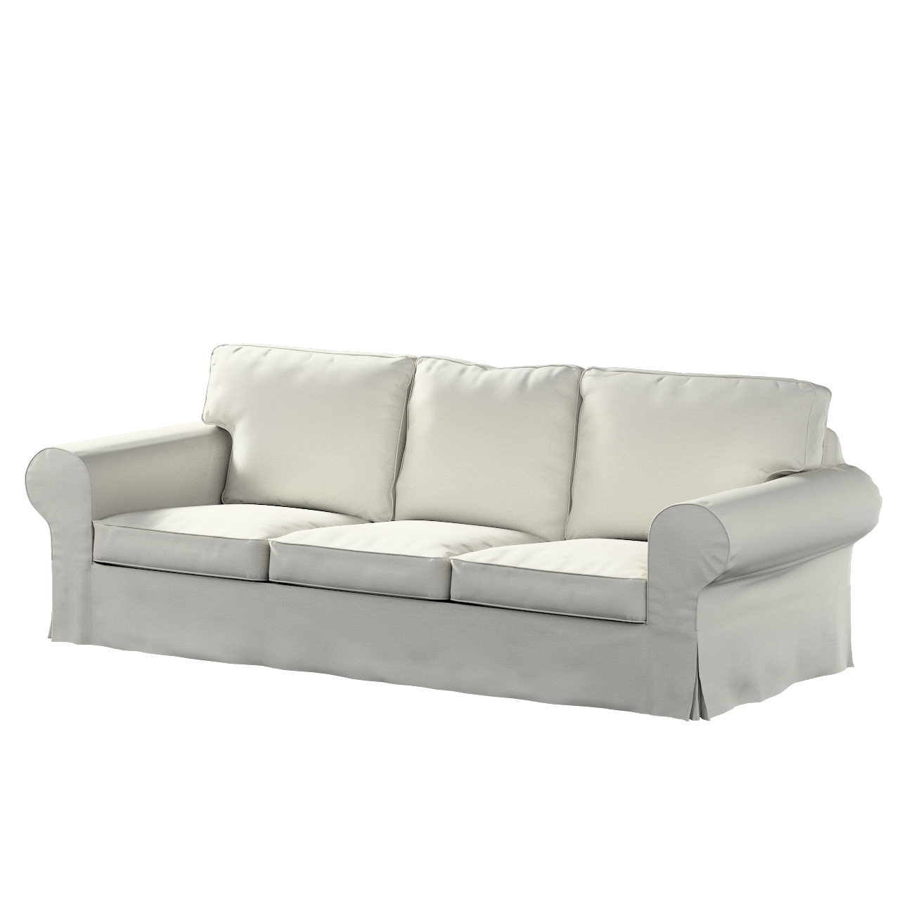 Bezug für Ektorp 3-Sitzer Sofa nicht ausklappbar, mittelgrau, Sofabezug für günstig online kaufen