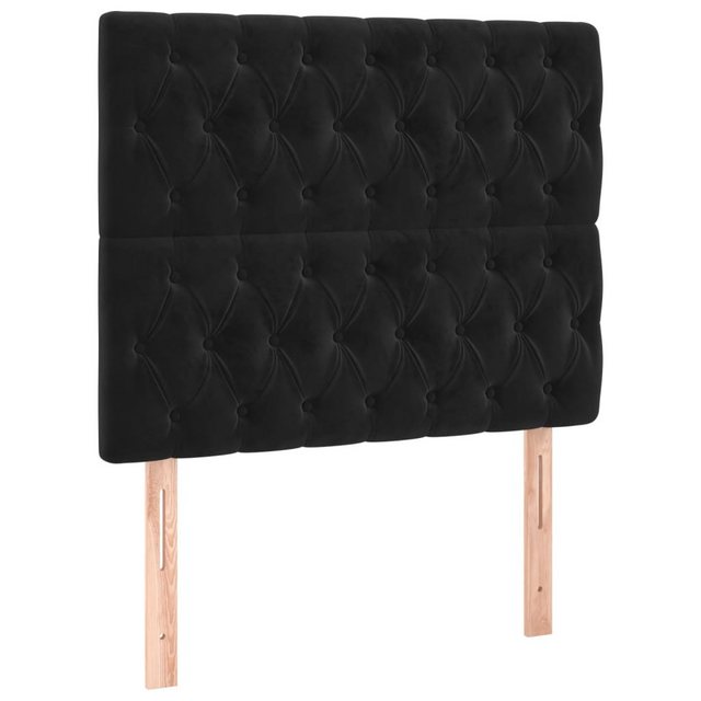 vidaXL Bett, Kopfteile 2 Stk. Schwarz 90x7x78/88 cm Samt günstig online kaufen