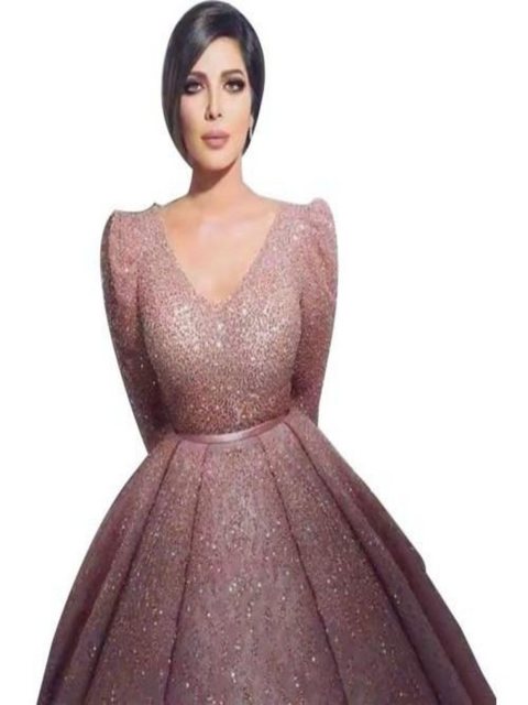 KIKI Abendkleid Kleid mit V-Ausschnitt, jährliches Partykleid, modisches Kl günstig online kaufen