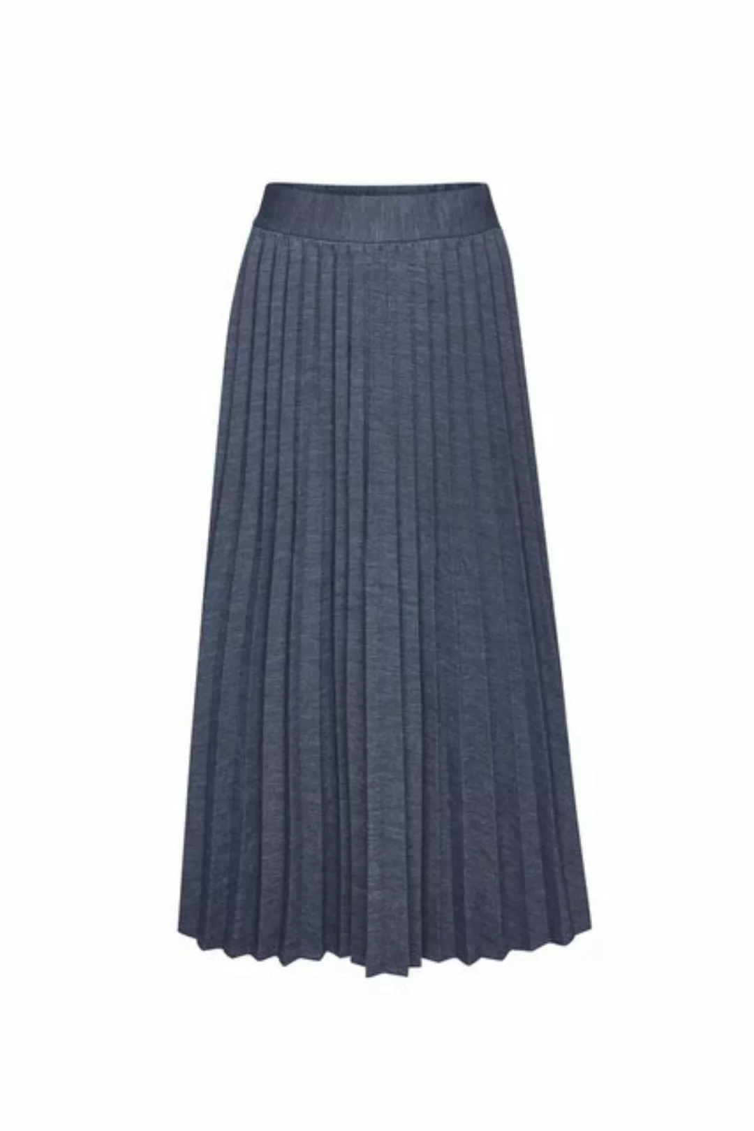 Rich & Royal Sommerrock Denim optic plissee skirt recycled, cruise blue günstig online kaufen