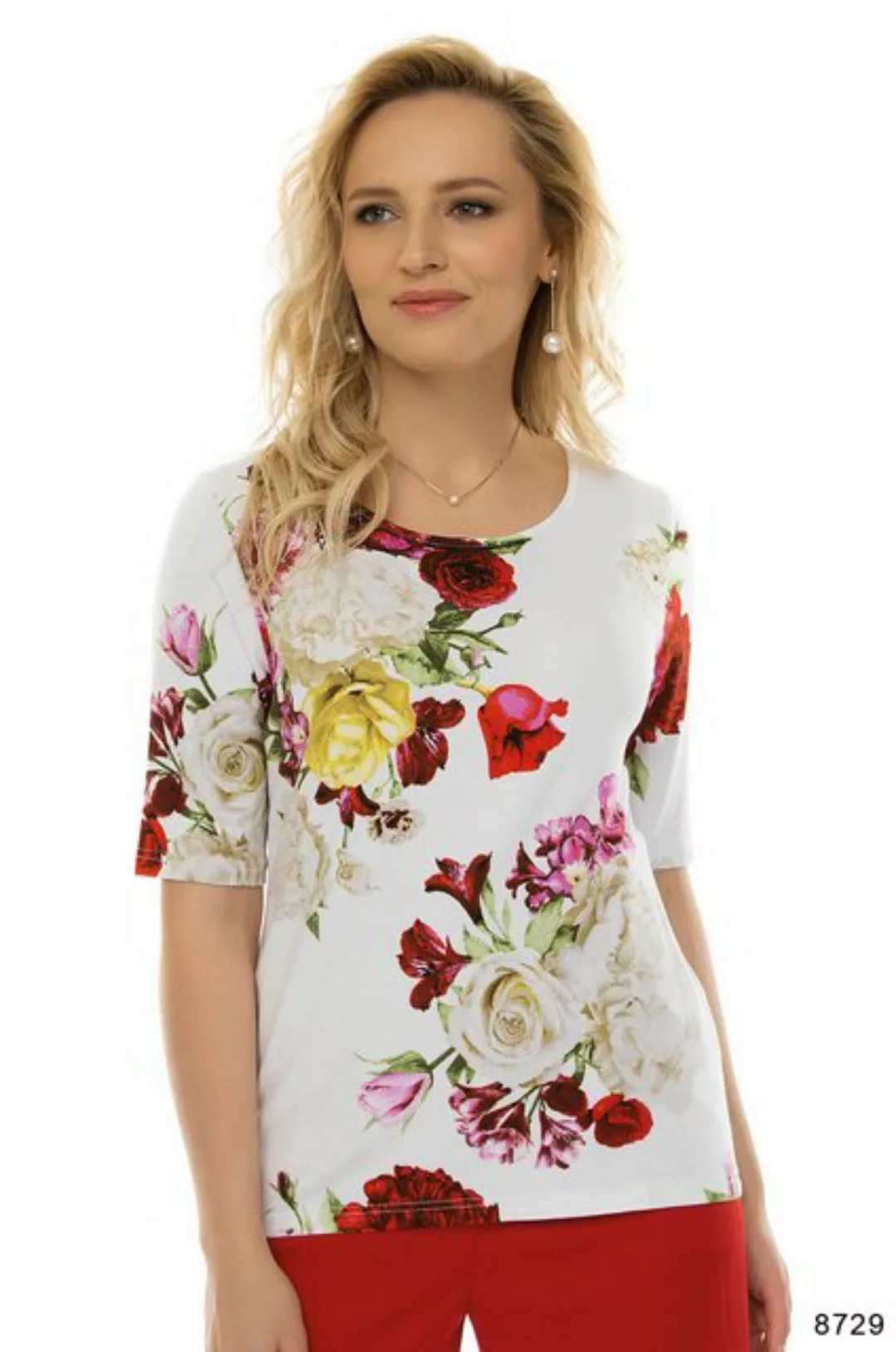 Passioni T-Shirt mit blumigem Muster günstig online kaufen