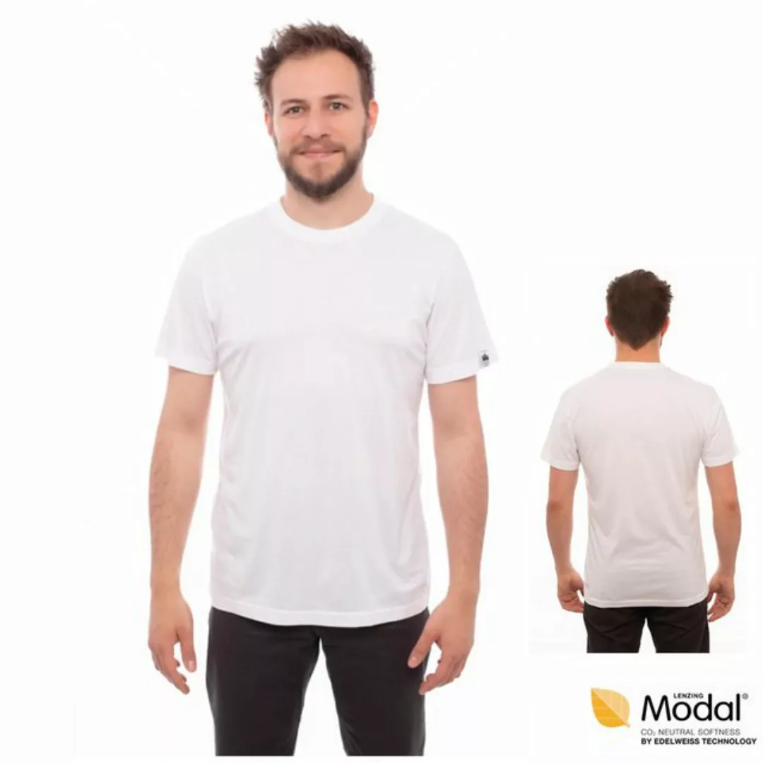 Skratta T-Shirt Skratta - Herren Modal Mix T-Shirt LEVI Bio Baumwolle, weiß günstig online kaufen