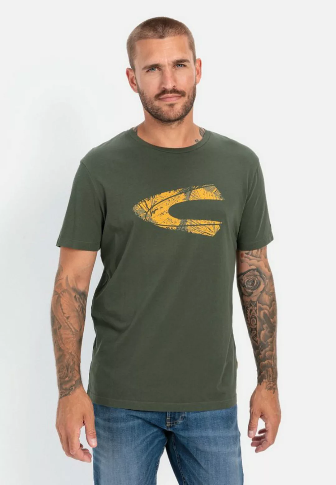 camel active T-Shirt mit Logo-Print günstig online kaufen