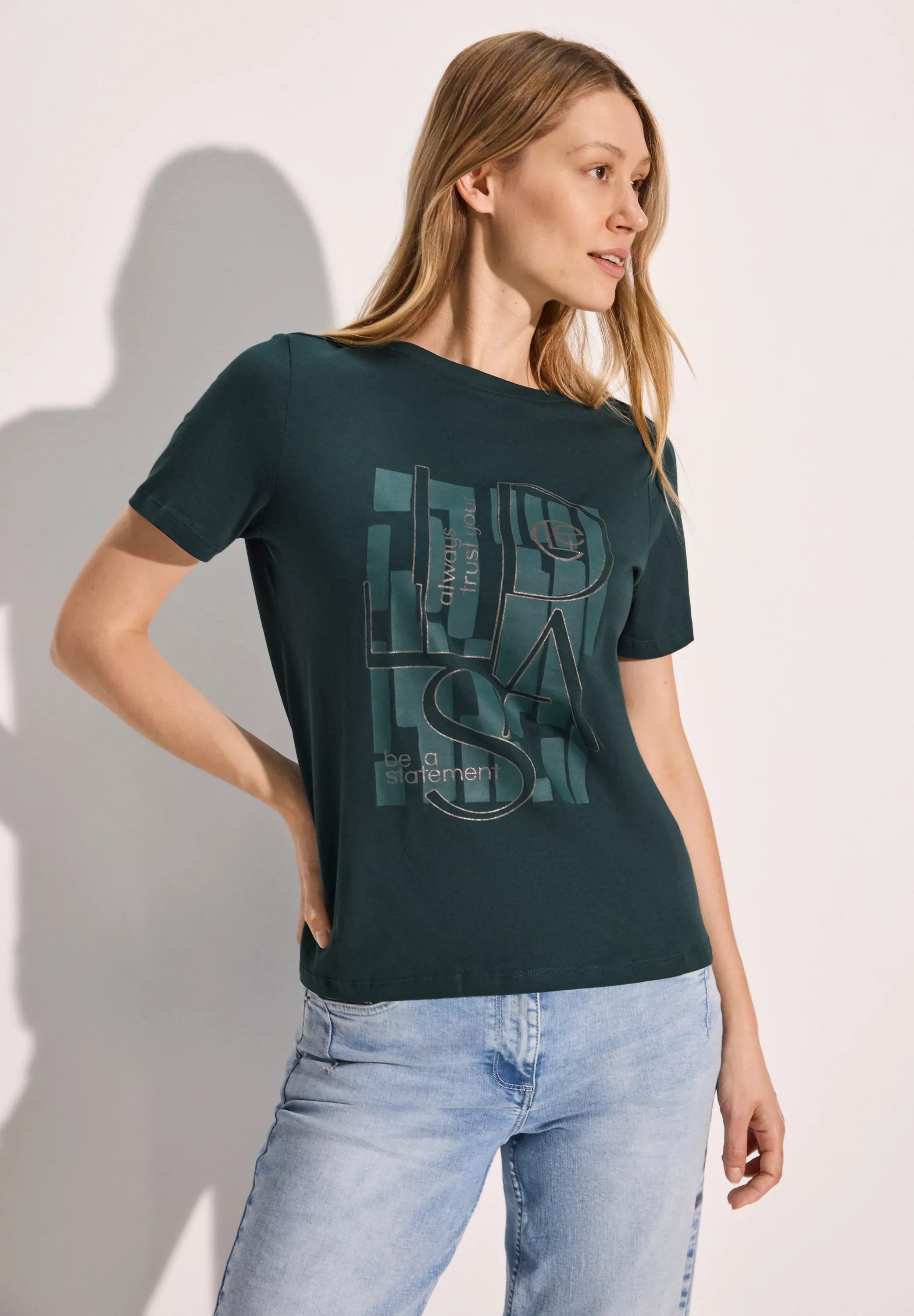 Cecil Print-Shirt mit U-Boot-Ausschnitt günstig online kaufen