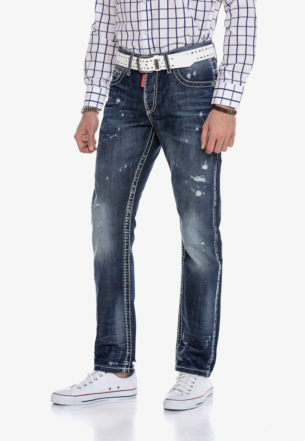 Cipo & Baxx Bequeme Jeans, mit stylischen Used-Elementen günstig online kaufen