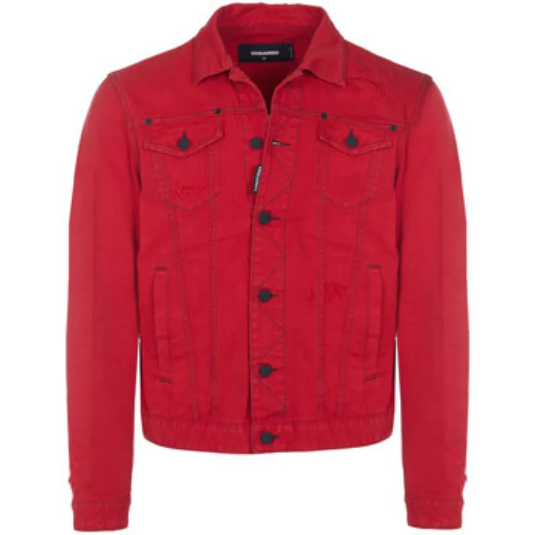 Dsquared2 Jeansjacke Dsquared2 Jacke Dan rot günstig online kaufen