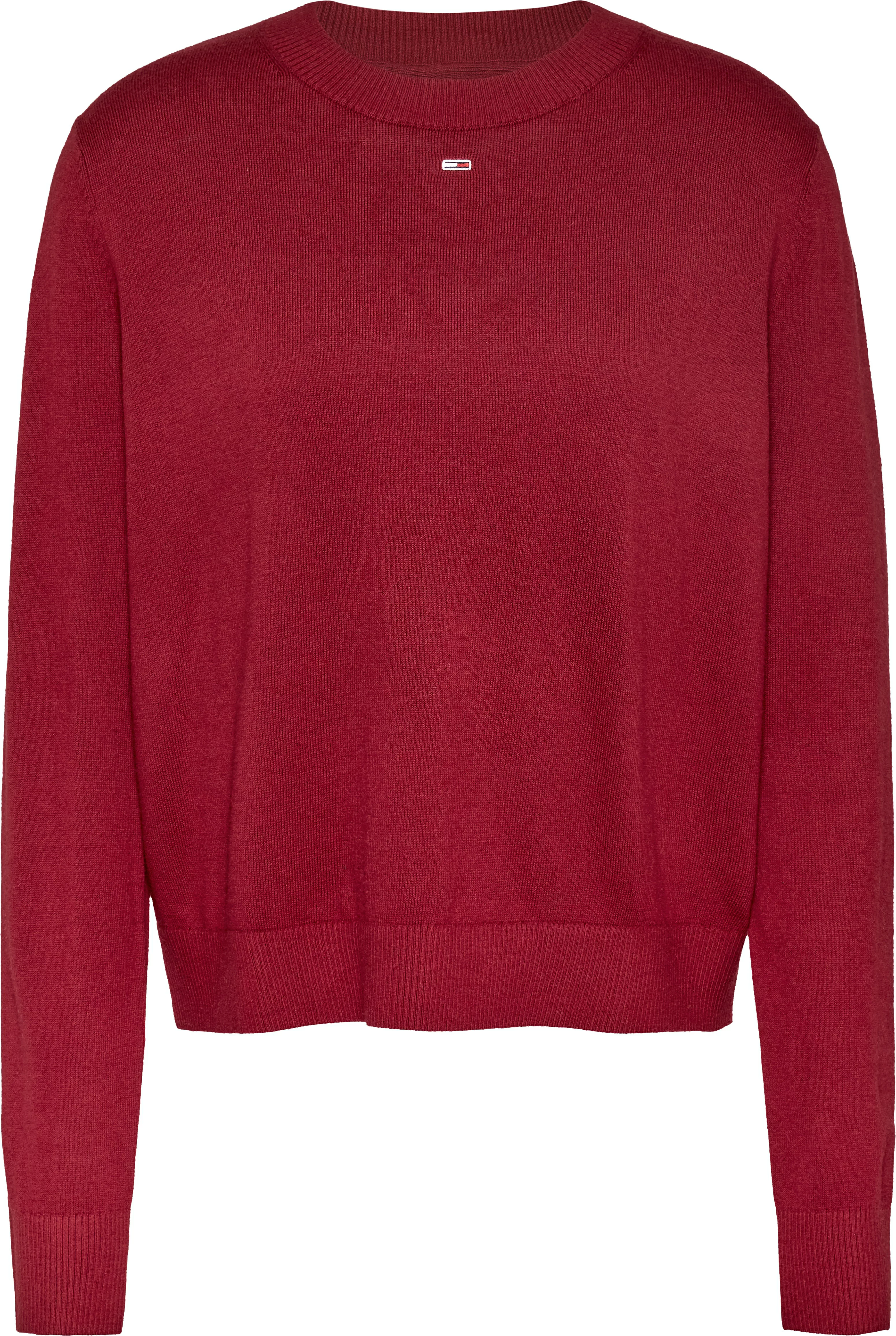 Tommy Jeans Strickpullover "TJW ESSENTIAL CREW NECK SWEATER", mit Logostick günstig online kaufen