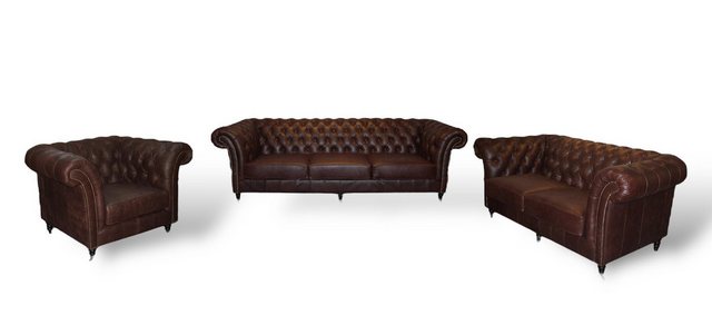 Salottini Polstergarnitur Chesterfield Nottingham Deluxe Sofagarnitur 3/2/1 günstig online kaufen