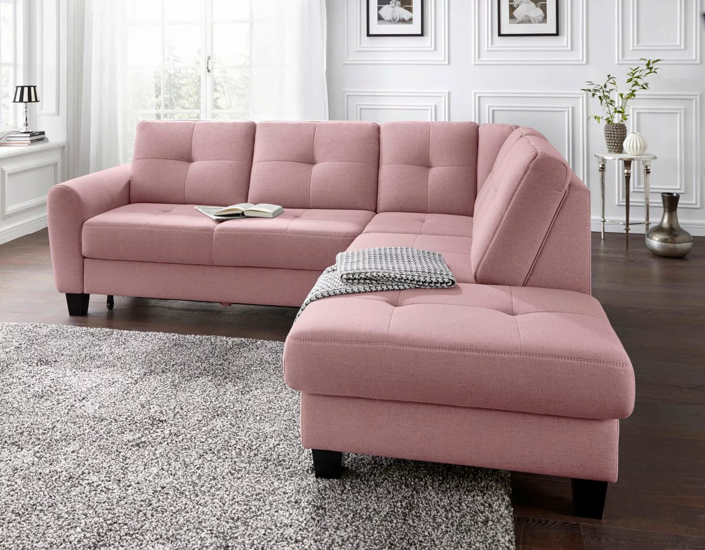 sit&more Ecksofa "Varese L-Form", mit Federkern, wahlweise mit Bettfunktion günstig online kaufen