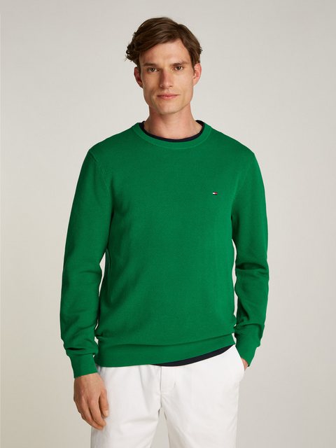 Tommy Hilfiger Rundhalspullover ESSENTIAL STRUCTURE CREW NECK mit feiner St günstig online kaufen