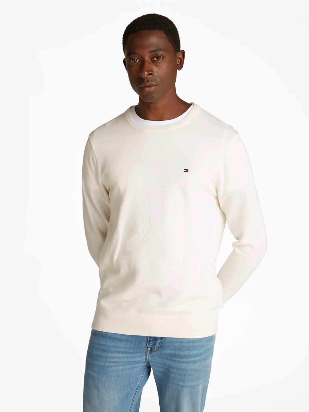 Tommy Hilfiger Rundhalspullover "ESSENTIAL COTTON CREW NECK" günstig online kaufen