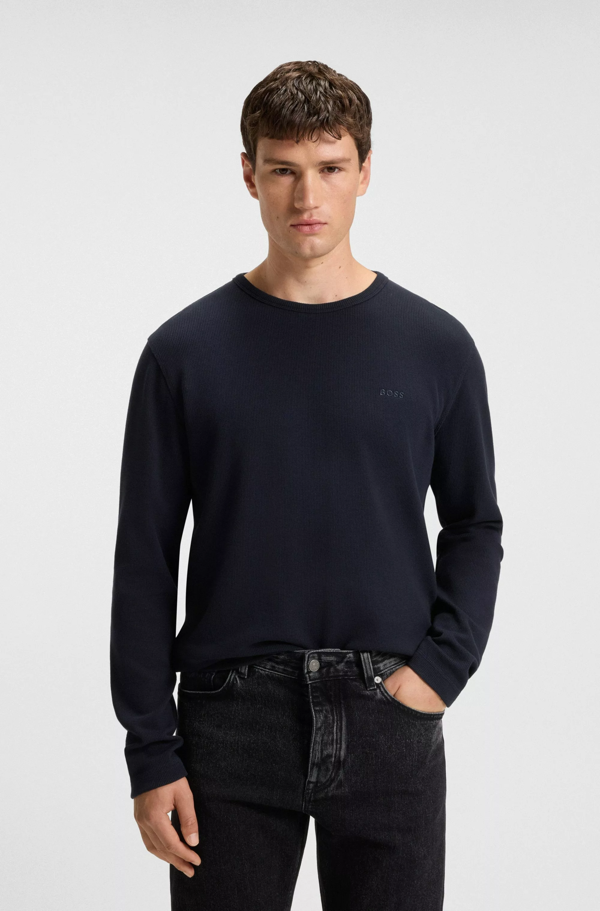 BOSS ORANGE Langarmshirt "Tempesto", mit BOSS-Stickerei günstig online kaufen
