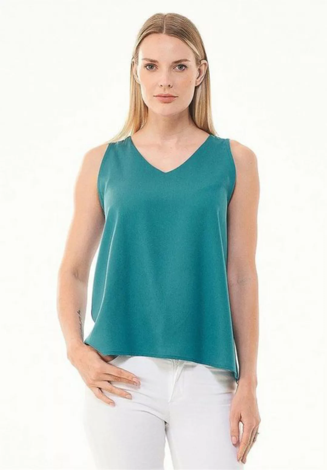 ORGANICATION 2-in-1-Top Women's Top in Petrol Green günstig online kaufen