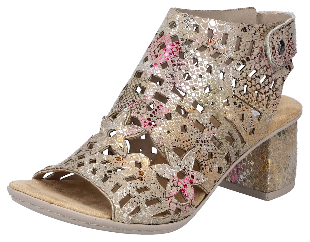 Rieker Sandalette, Sommerschuh, Sandale, Blockabsatz, mit modischer Schaftg günstig online kaufen