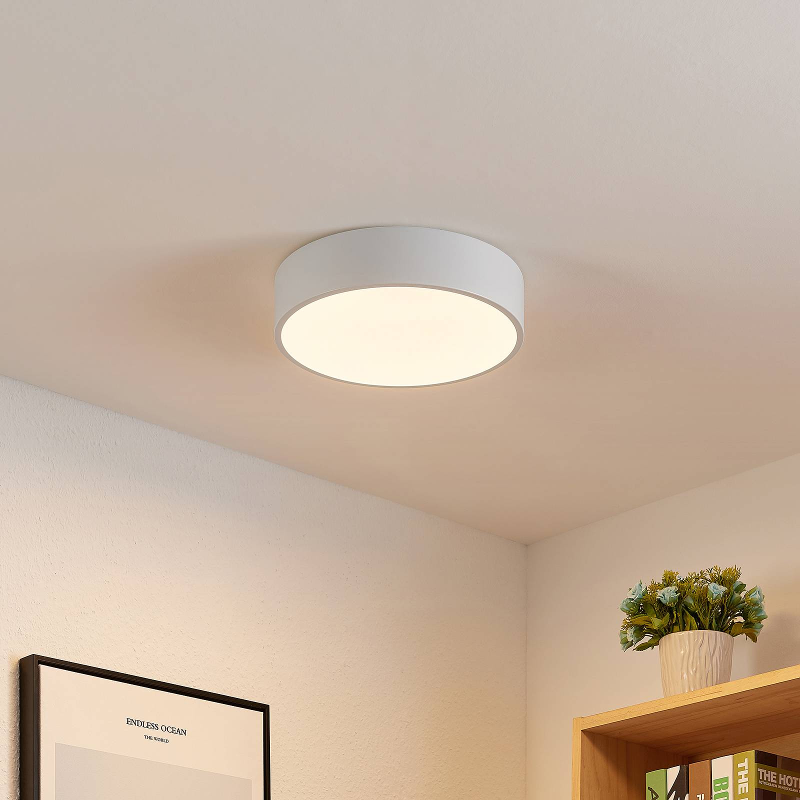 Lindby Simera LED-Deckenleuchte 30cm, weiß günstig online kaufen