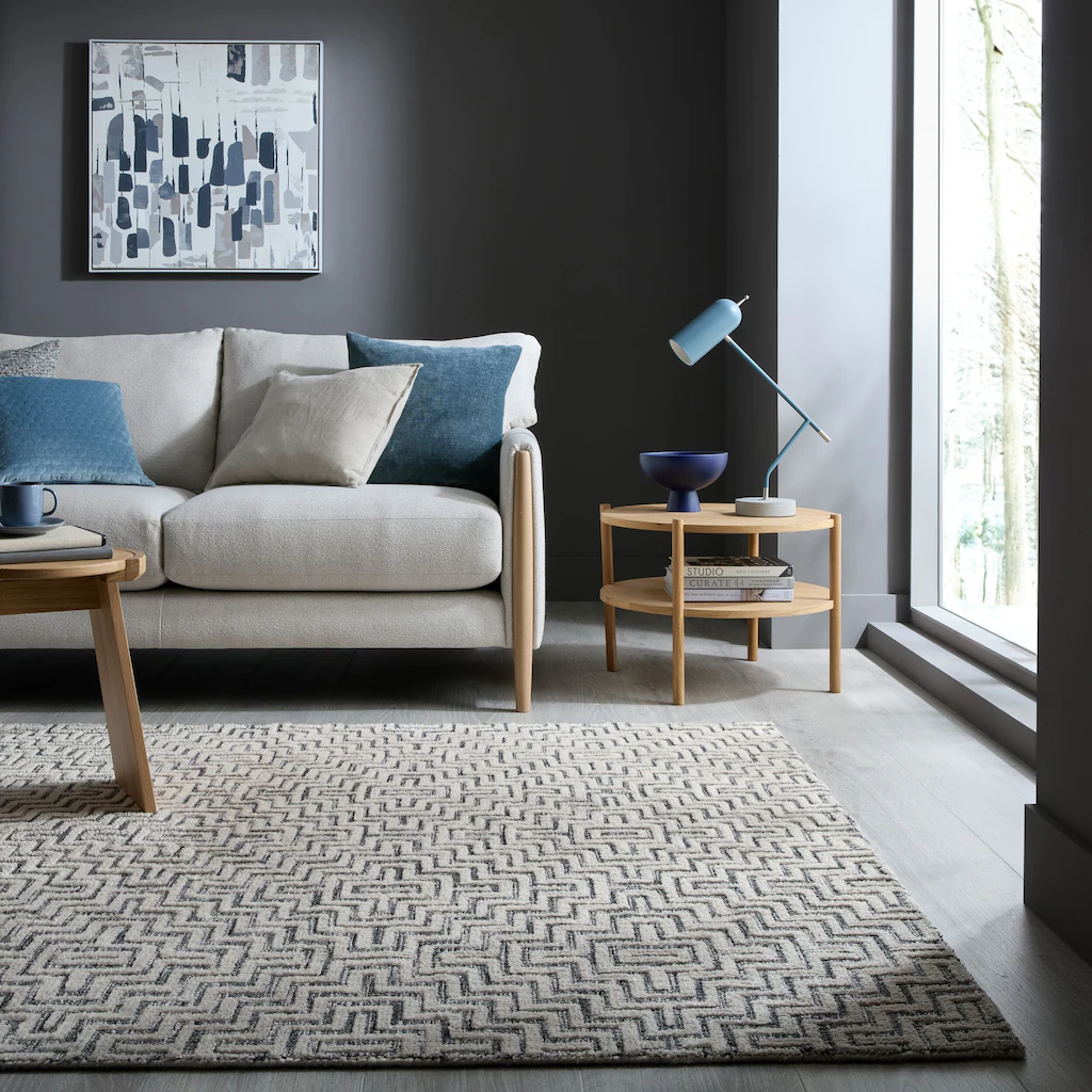 FLAIR RUGS Teppich »Rhett«, rechteckig, 12 mm Höhe, aus gewebter Wolle günstig online kaufen