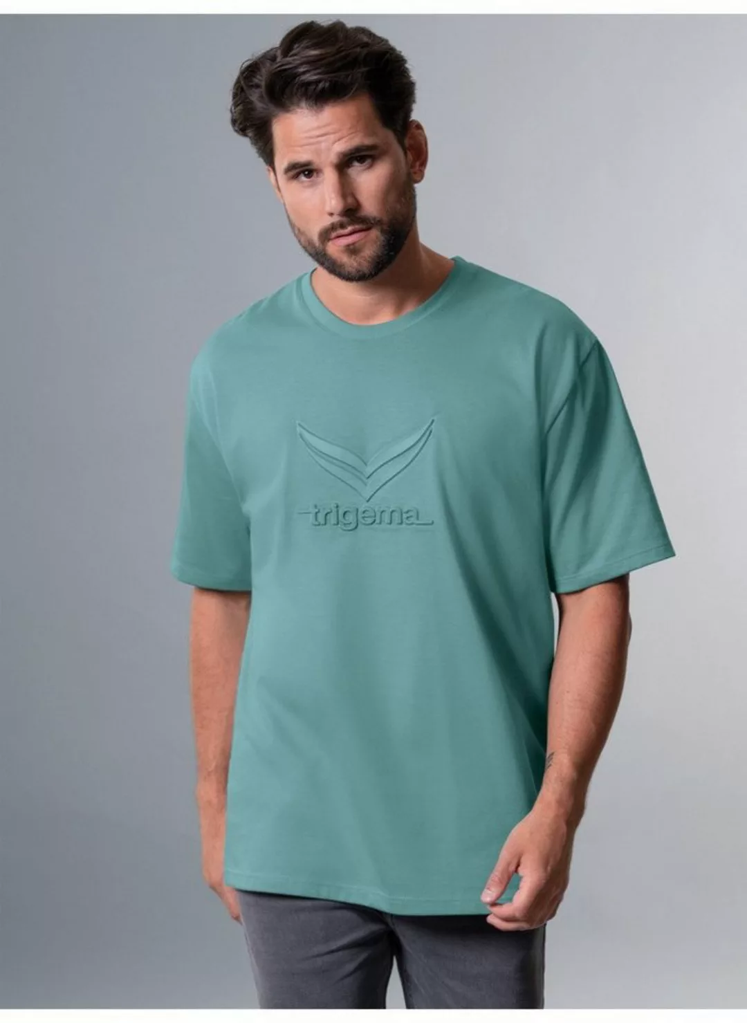 Trigema T-Shirt TRIGEMA Heavy Oversized T-Shirt mit 3D-Motiv (1-tlg) günstig online kaufen