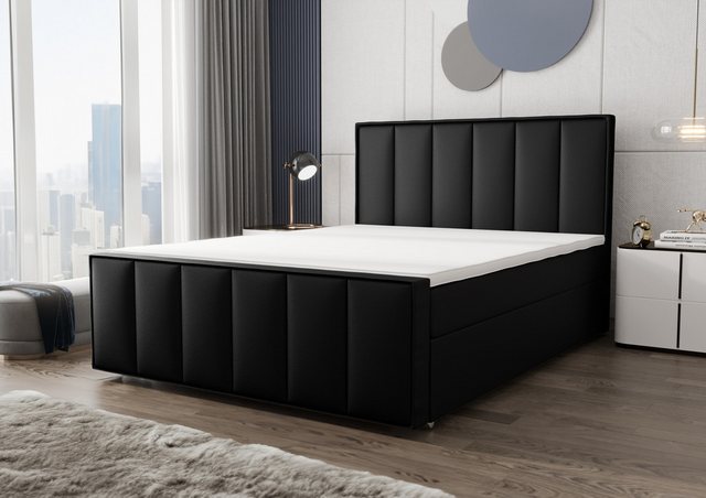 B&B Home Boxspringbett Avra (H3 Matratze Bonellfederung, Kopfteil, Bettkast günstig online kaufen