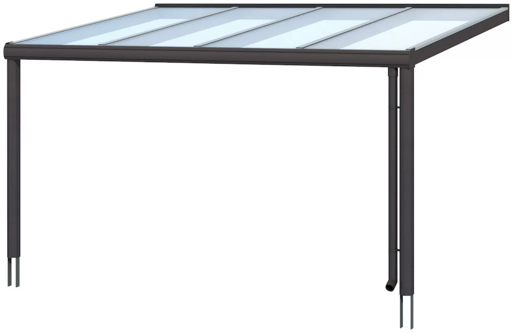 Terrassenüberdachung Genua 434 x 357 cm Aluminium Anthrazit günstig online kaufen