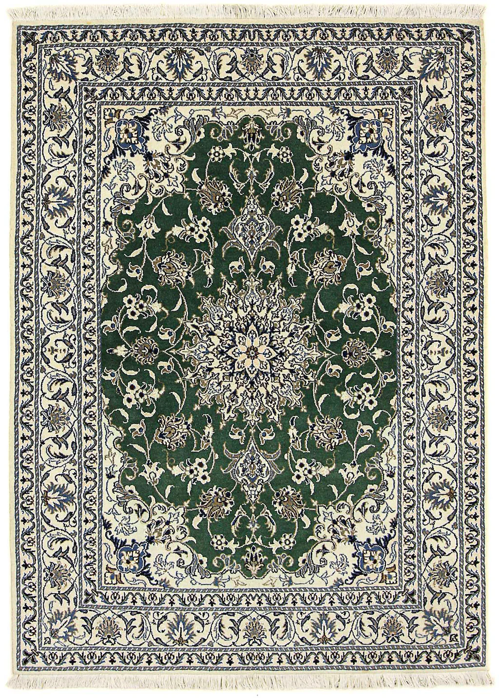morgenland Orientteppich »Perser - Nain - 193 x 153 cm - dunkelgrün«, recht günstig online kaufen
