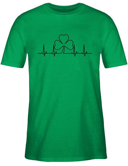 Shirtracer T-Shirt Kleeblatt Herzschlag St. Patricks Day günstig online kaufen