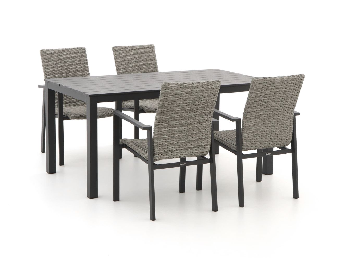 Manifesto Villongo/Menzano 160 cm Gartenmöbel-Set 5-teilig stapelbar günstig online kaufen