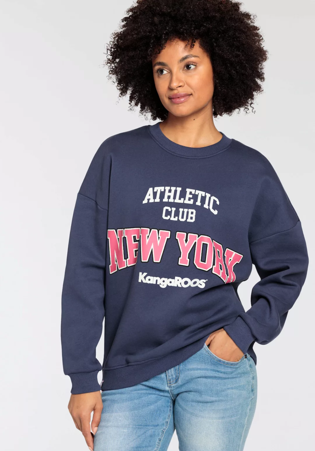 KangaROOS Sweatshirt mit großem Logodruck im College-Style günstig online kaufen