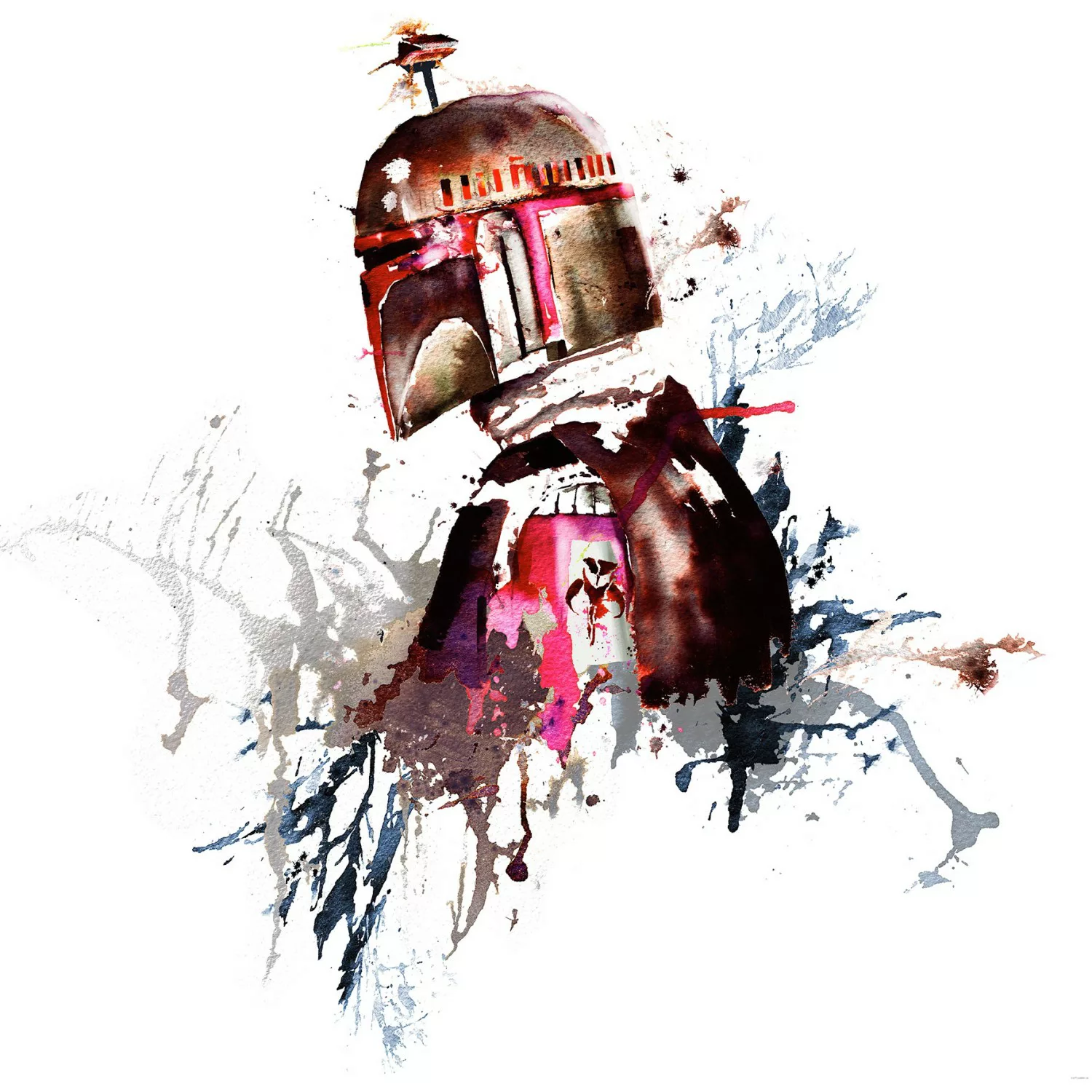 Komar Vliestapete »Star Wars Watercolor Boba Fett« günstig online kaufen
