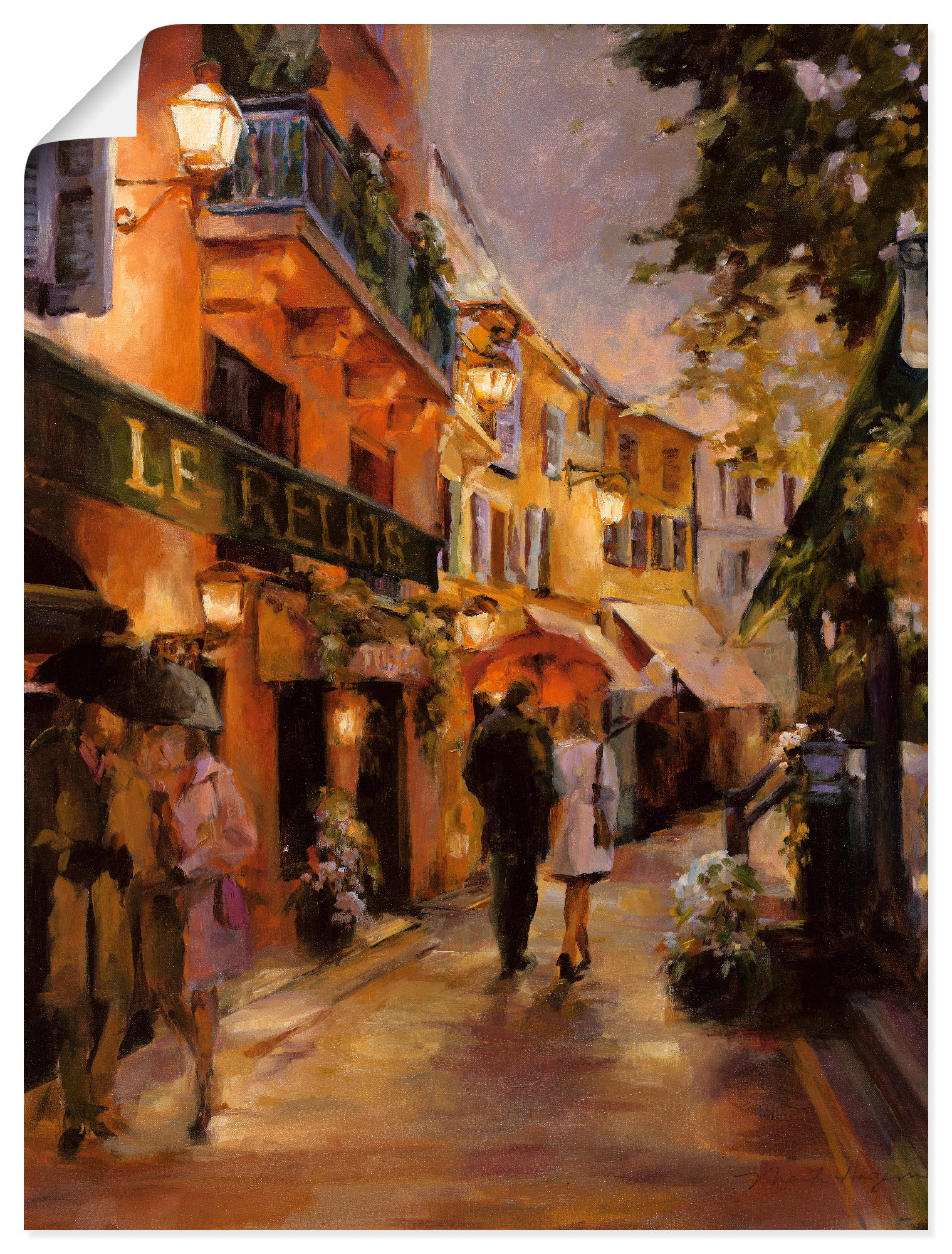 Artland Wandbild "Abend in Paris II", Frankreich, (1 St.), als Leinwandbild günstig online kaufen