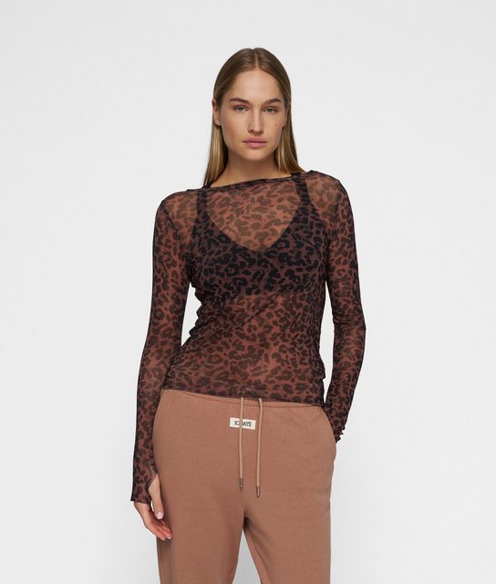 10DAYS Sweatshirt mesh long sleeve tee leopard günstig online kaufen