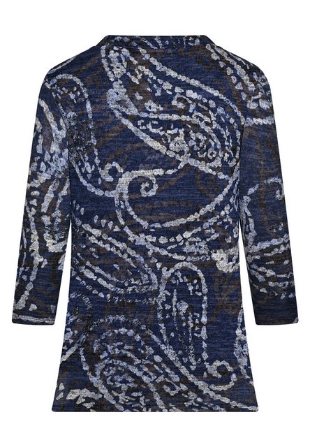 BICALLA T-Shirt Feinstrick-Shirt mit Paisley-Print in Blau (1-tlg) günstig online kaufen