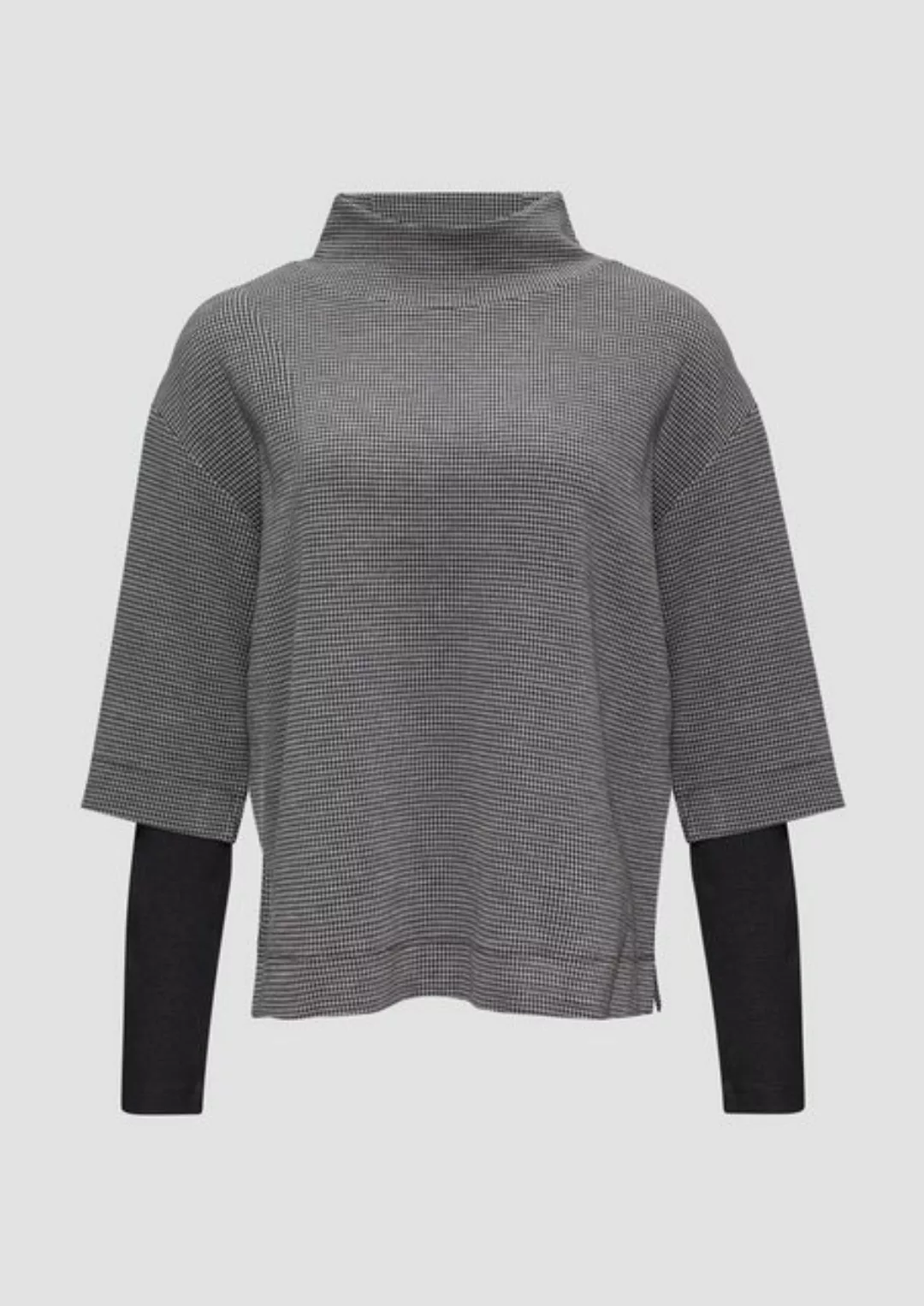 s.Oliver BLACK LABEL Sweatshirt Relaxtes Sweatshirt im Layering-Look günstig online kaufen