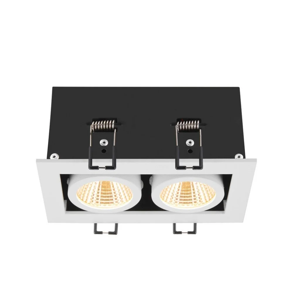 LED Deckeneinbauleuchte Kadux in Weiß 2x 7W 1550lm 2-flammig günstig online kaufen