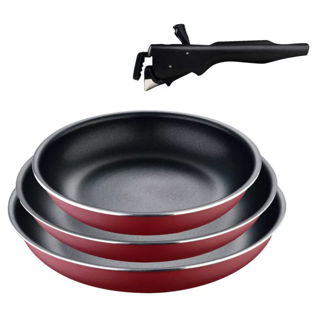 BERGNER Pfannenset Click & cook rot Aluminium günstig online kaufen