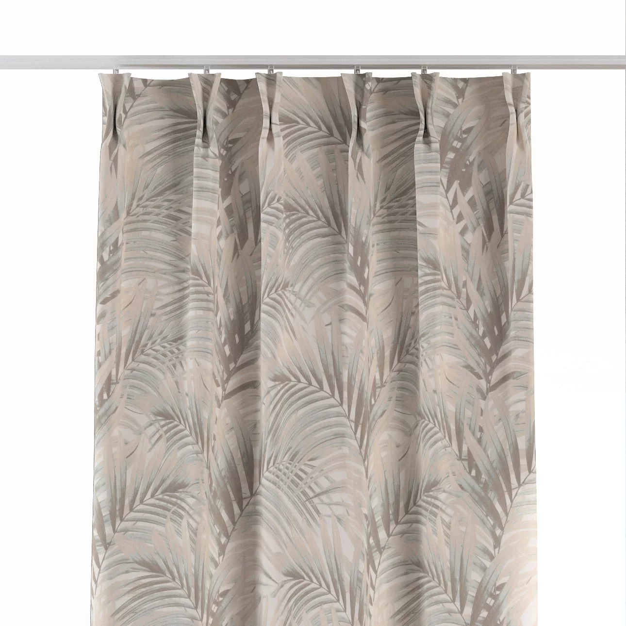 Vorhang mit flämischen 2-er Falten, grau-beige, Gardenia (142-14) günstig online kaufen