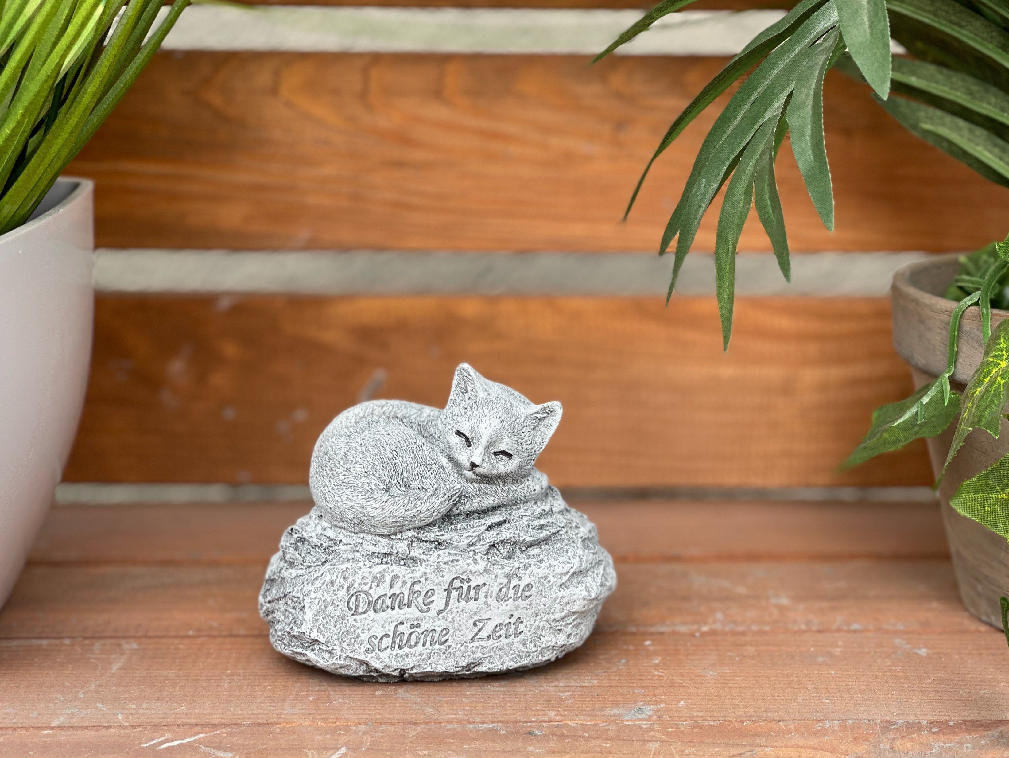 Stone and Style Gartenfigur Grabstein Katze günstig online kaufen