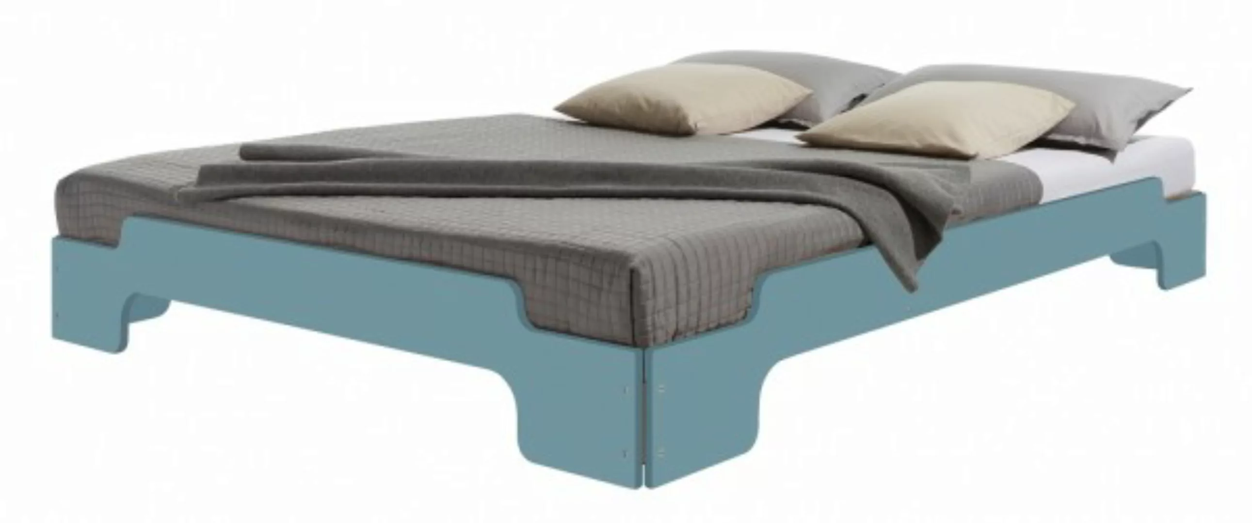 Stapelliege KOMFORT - Farbig silbertannenblau RAL 230 60 15 90 x 190 cm günstig online kaufen