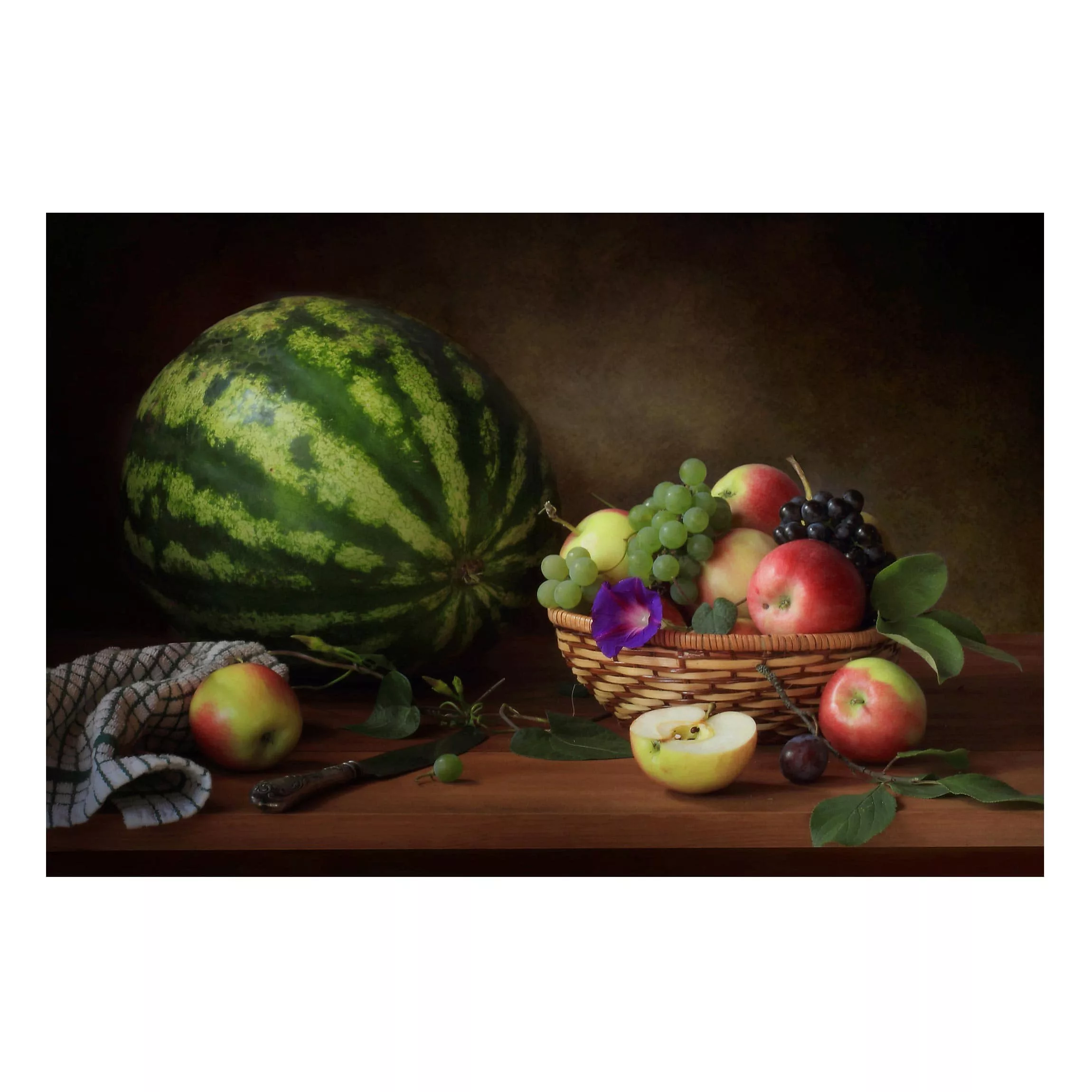 Magnettafel Küche - Querformat 3:2 Stillleben mit Melone günstig online kaufen